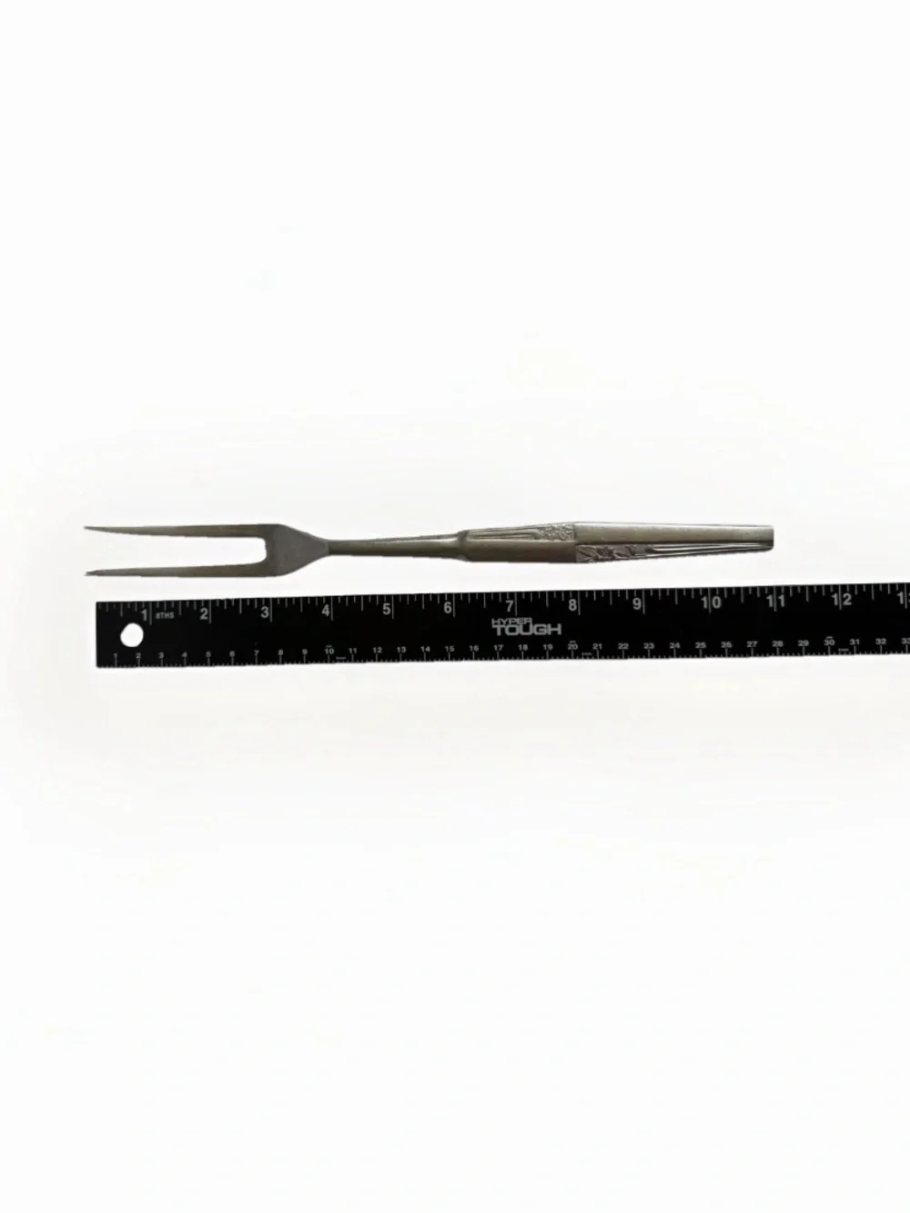 Vintage Amere Japan Stainless Steel Cold Meat Serving Fork AEF3 Floral Daffodil